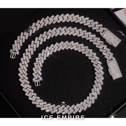 Iced Out Rose Gold Plated Moissanite Cuban Chain