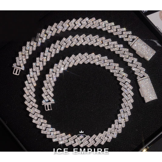 Iced Out Rose Gold Plated Moissanite Cuban Chain