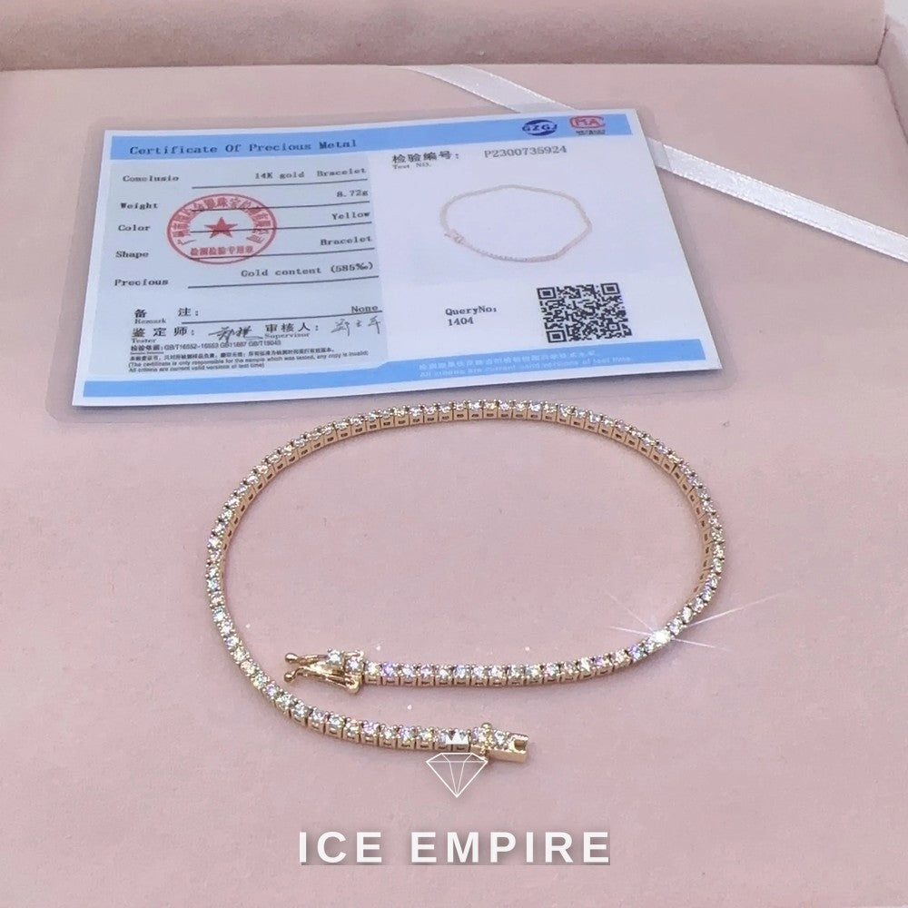 Iced Out Rose Gold Plated Moissanite Cuban Chain