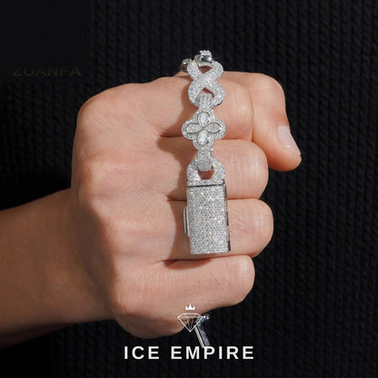 Iced Out Rose Gold Plated Moissanite Tennis Bracelet