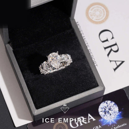 Iced Out 925 Silver Moissanite Ring