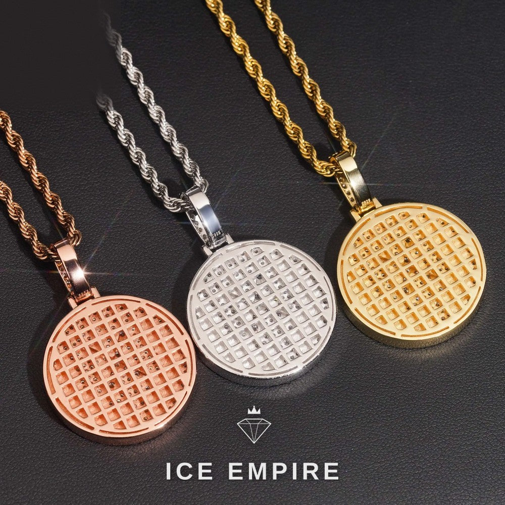 Iced Out Rose Gold Plated Moissanite Pendant
