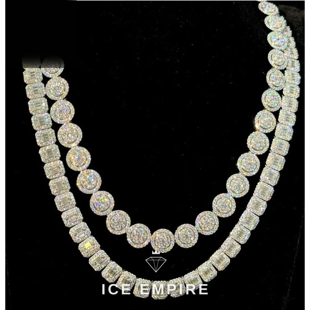 Iced Out Rose Gold Plated Moissanite Cuban Chain