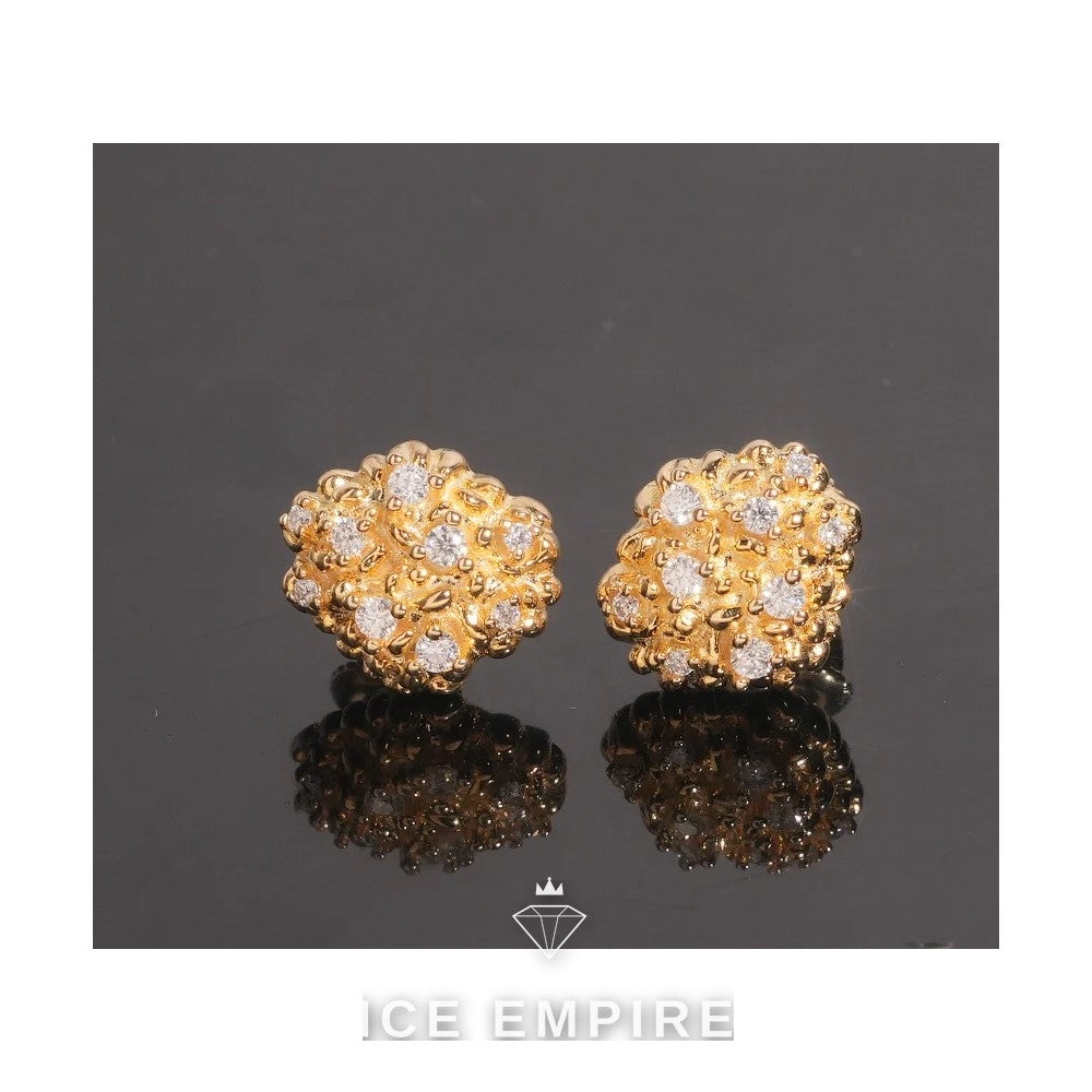 Iced Out 925 Silver Moissanite Earrings