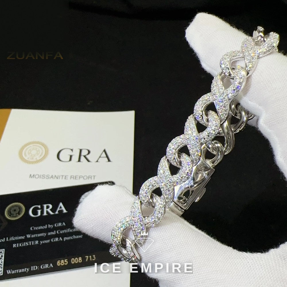 Iced Out Gold Plated Moissanite Cuban Chain