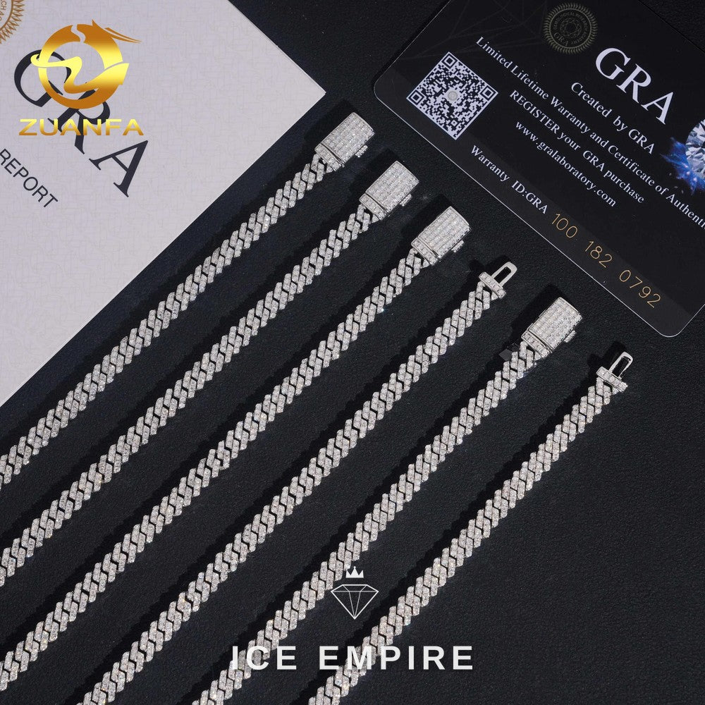 Iced Out Rose Gold Plated Moissanite Cuban Chain