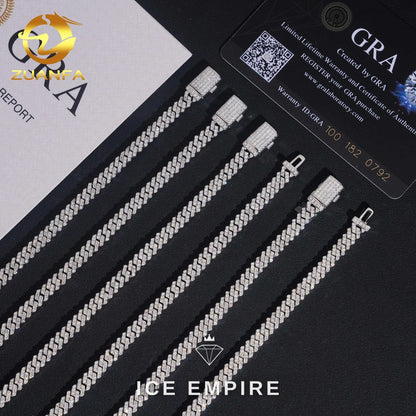 Iced Out Rose Gold Plated Moissanite Cuban Chain