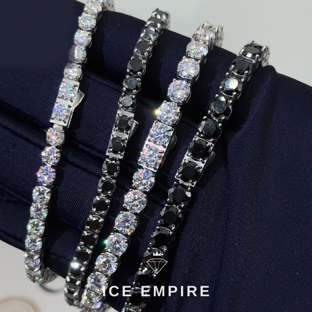 Iced Out 925 Silver Moissanite Tennis Bracelet