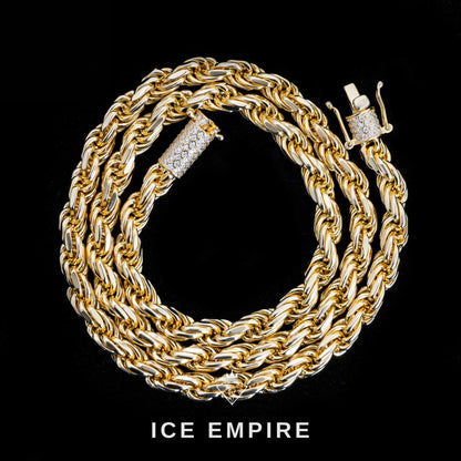 Iced Out Rose Gold Plated Moissanite Cuban Chain