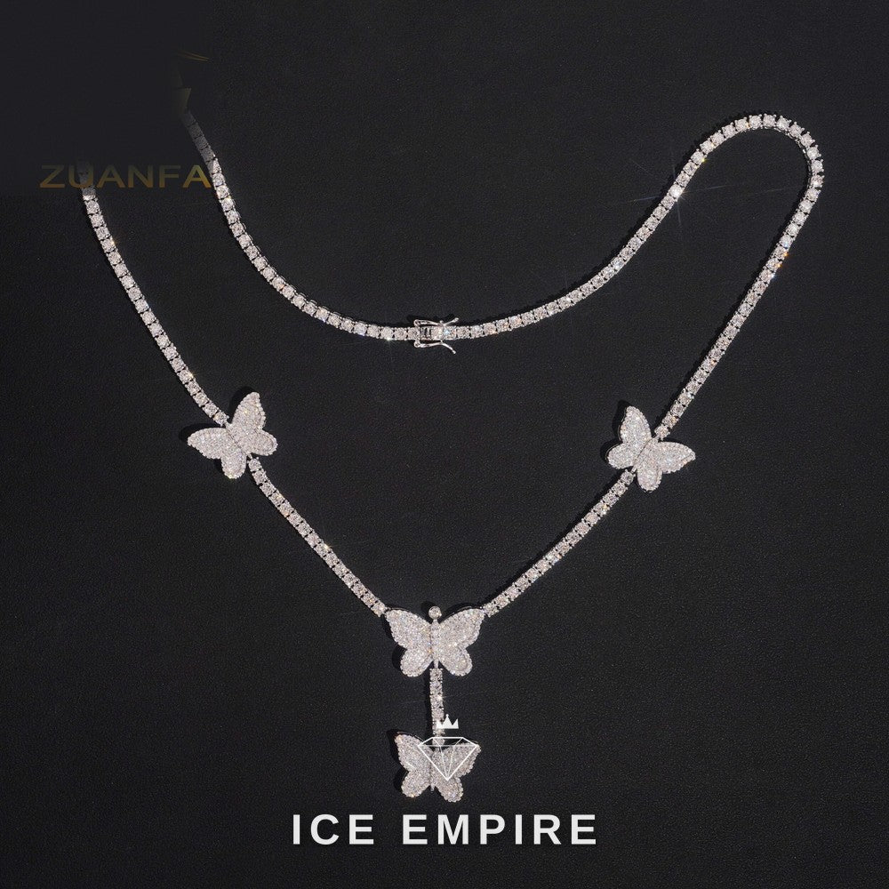 Iced Out Rose Gold Plated Moissanite Cuban Chain
