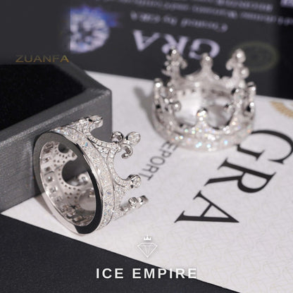 Iced Out 925 Silver Moissanite Ring