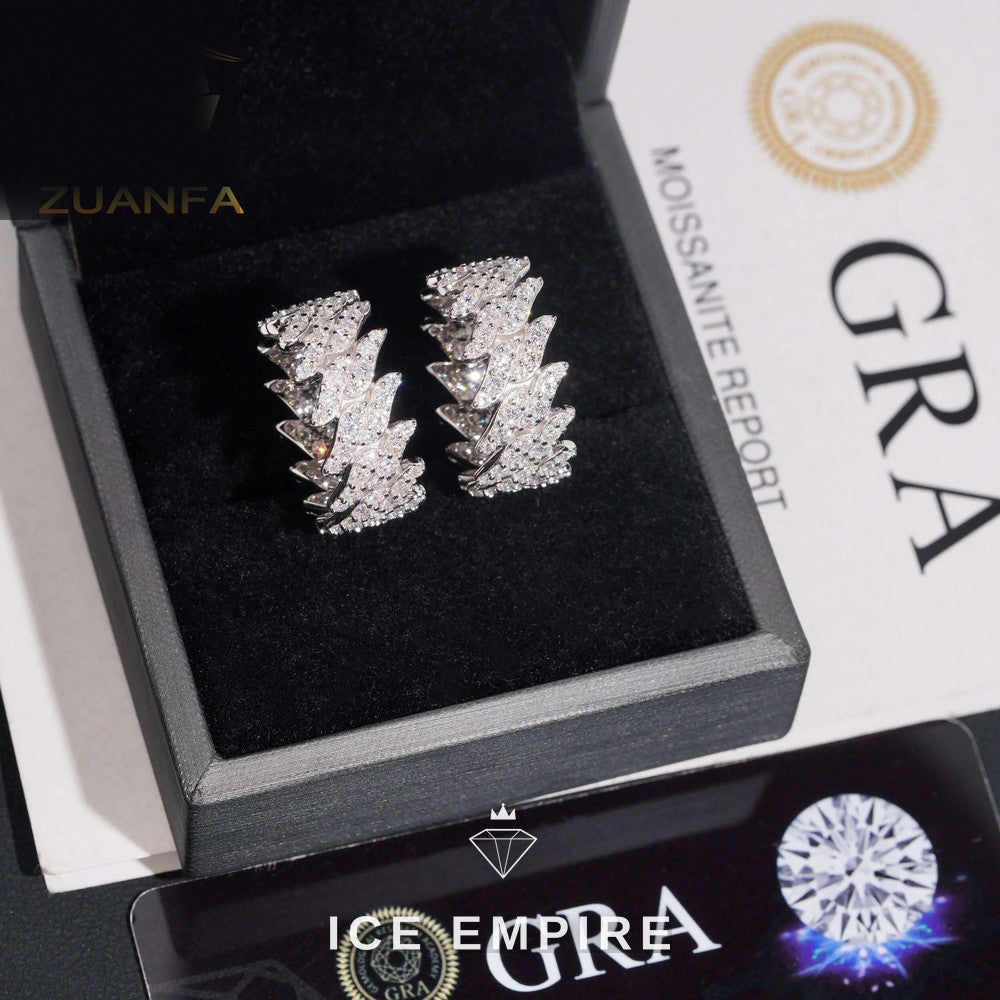 Iced Out 925 Silver Moissanite Cuban Chain