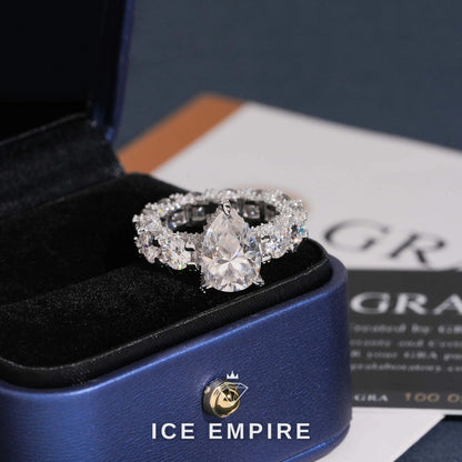 Iced Out 925 Silver Moissanite Ring