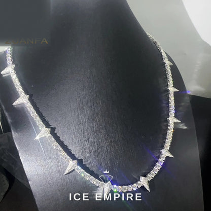 Iced Out Rose Gold Plated Moissanite Cuban Chain