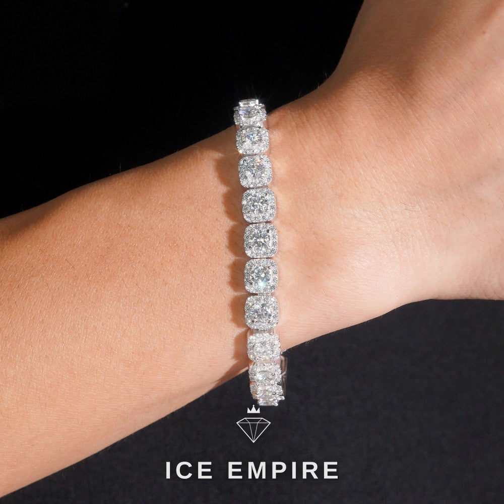 Iced Out 925 Silver Moissanite Cuban Chain