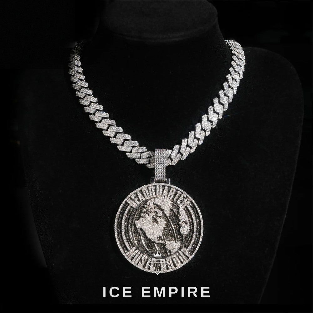 Iced Out 925 Silver Moissanite Cuban Chain