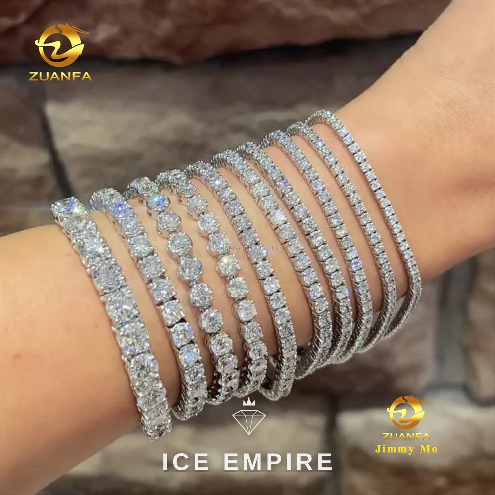 Iced Out Gold Plated Lab Grown Diamond Tennis Chain