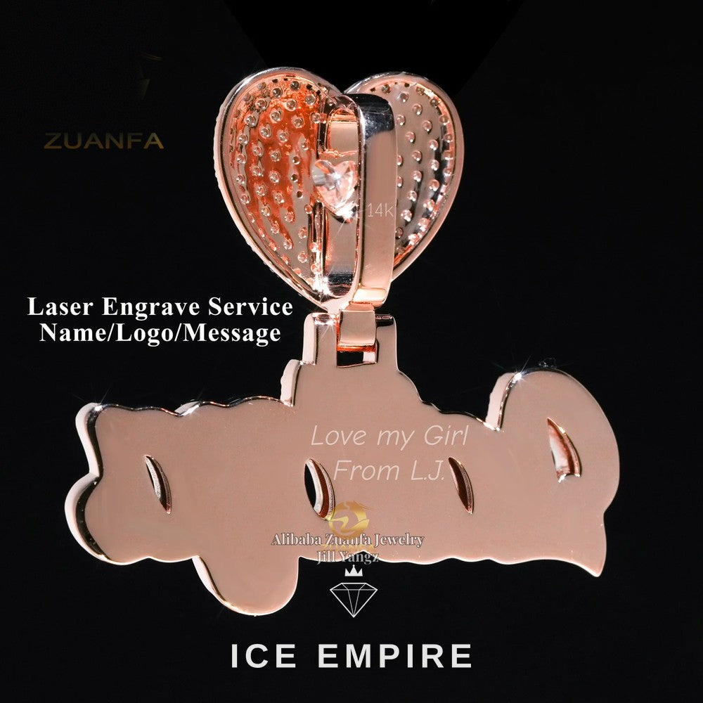 Iced Out Cross 925 Silver Pendant
