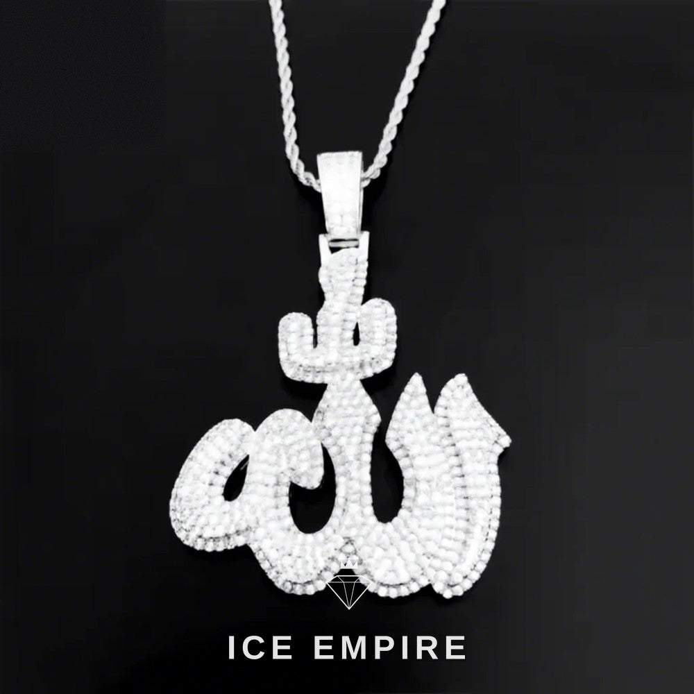 Iced Out Cluster Rose Gold Plated Moissanite Pendant