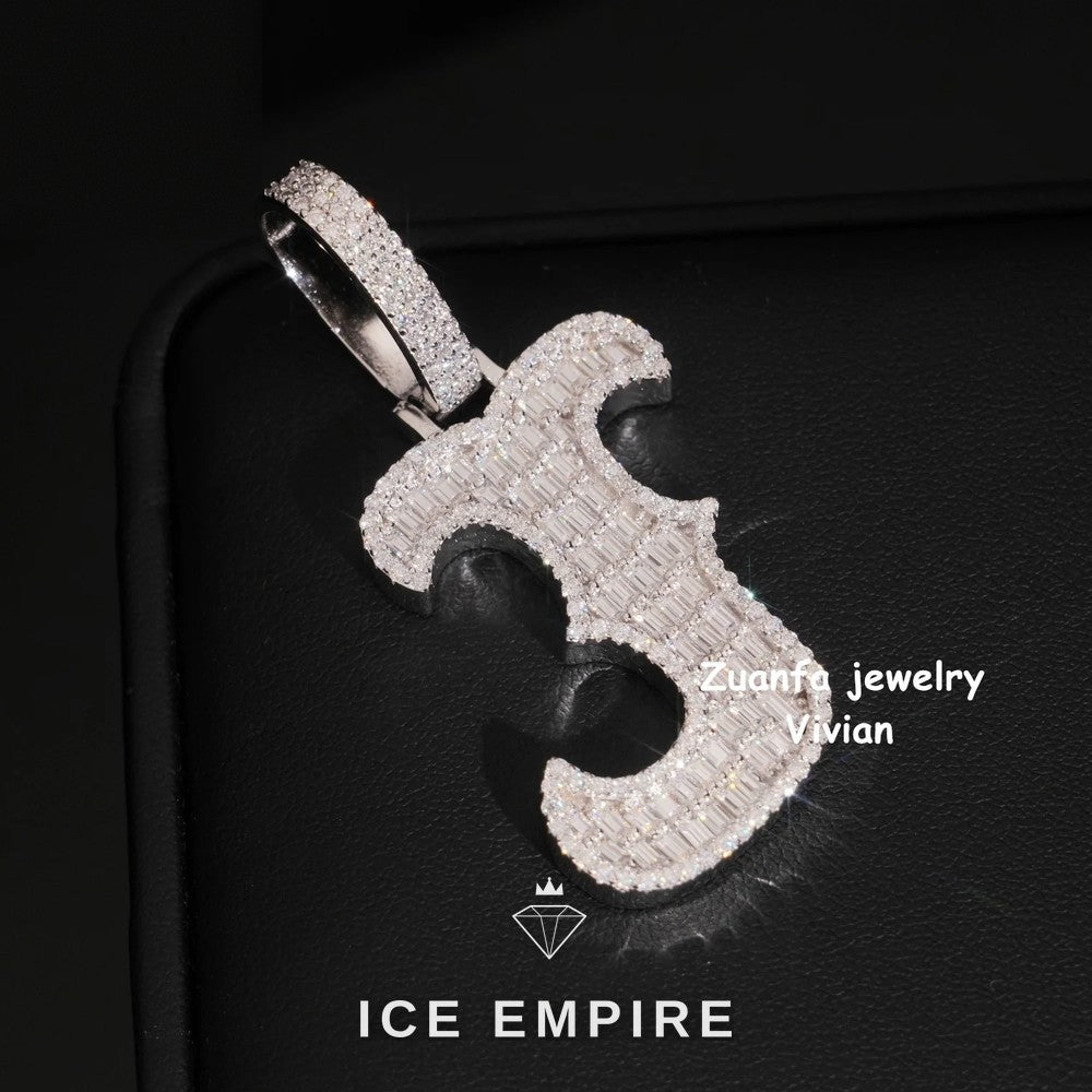 Iced Out 925 Silver Pendant