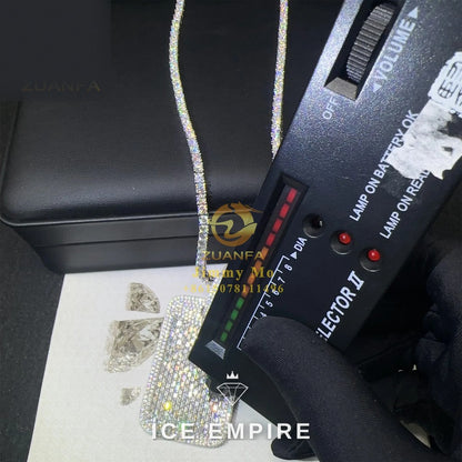 Iced Out Baguette 925 Silver Pendant