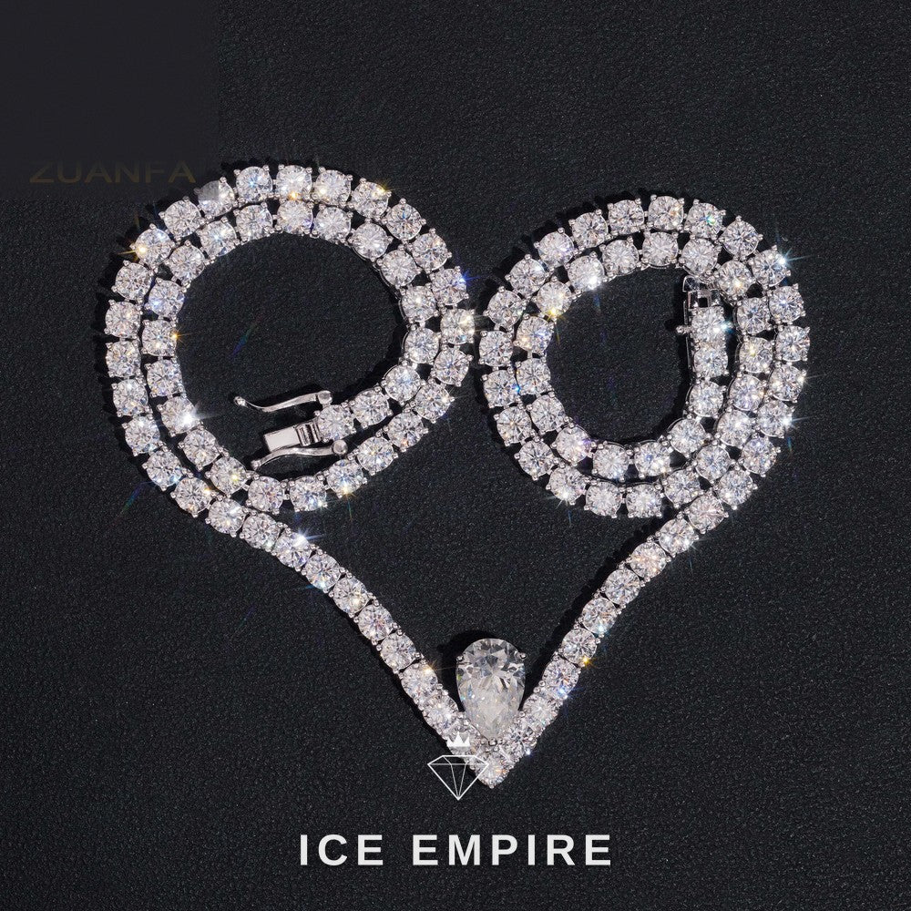 Iced Out Rose Gold Plated Moissanite Cuban Chain