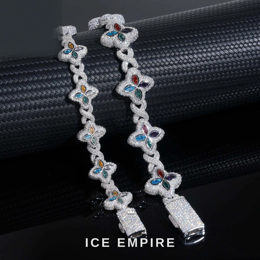 Iced Out Rose Gold Plated Moissanite Cuban Chain