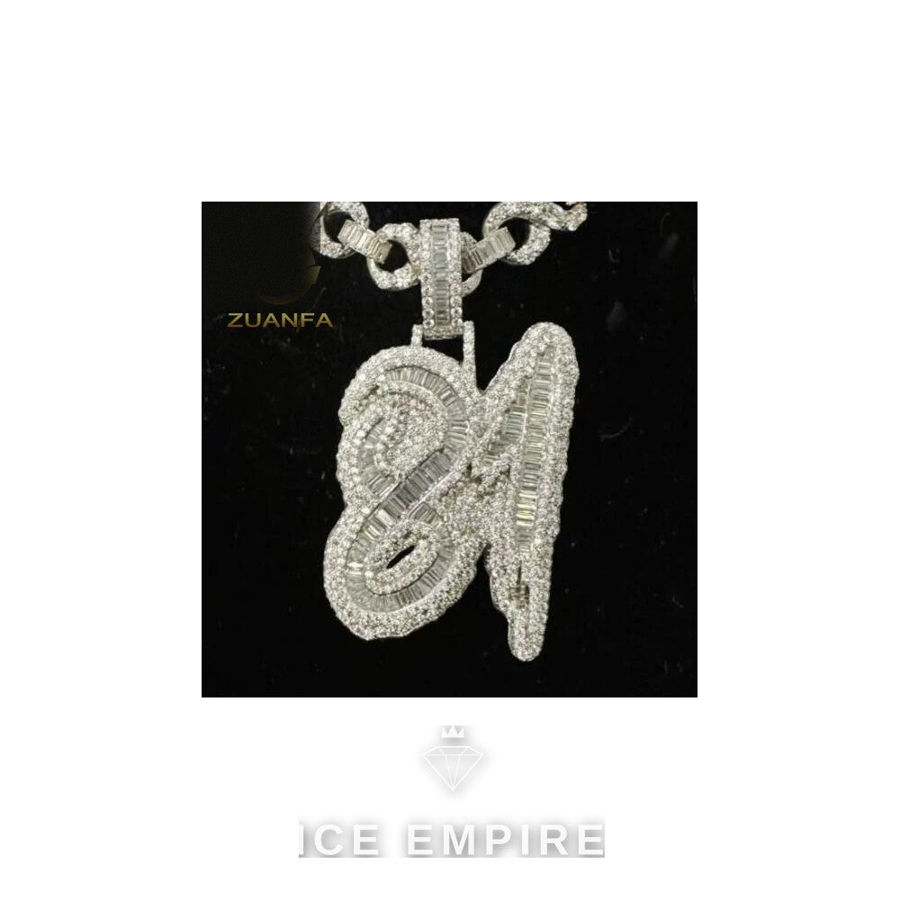 Iced Out Baguette Rose Gold Plated Cuban Chain