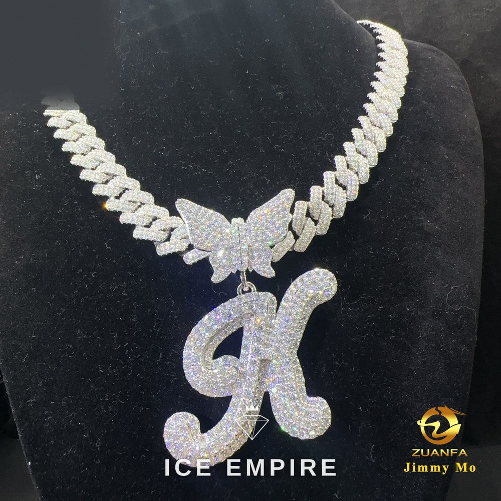 Iced Out 925 Silver Moissanite Pendant
