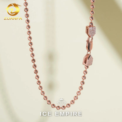 Iced Out Rose Gold Plated Moissanite Cuban Chain