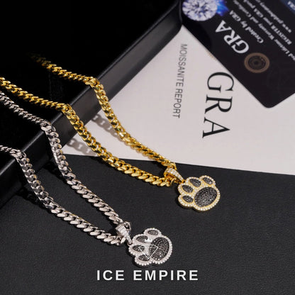 Iced Out Rose Gold Plated Moissanite Pendant