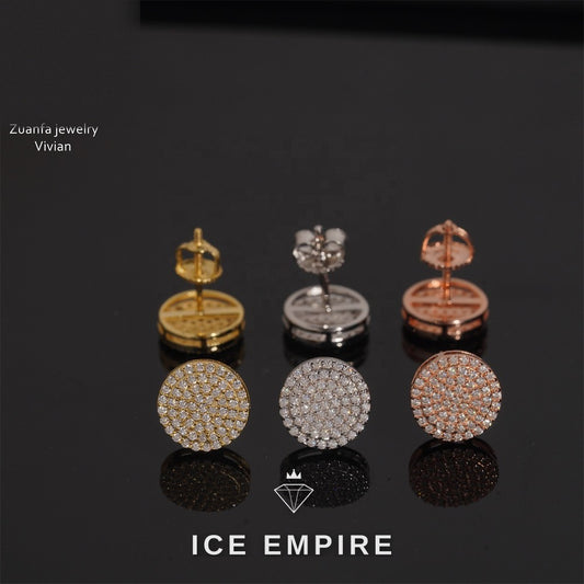 Iced Out 925 Silver Moissanite Earrings