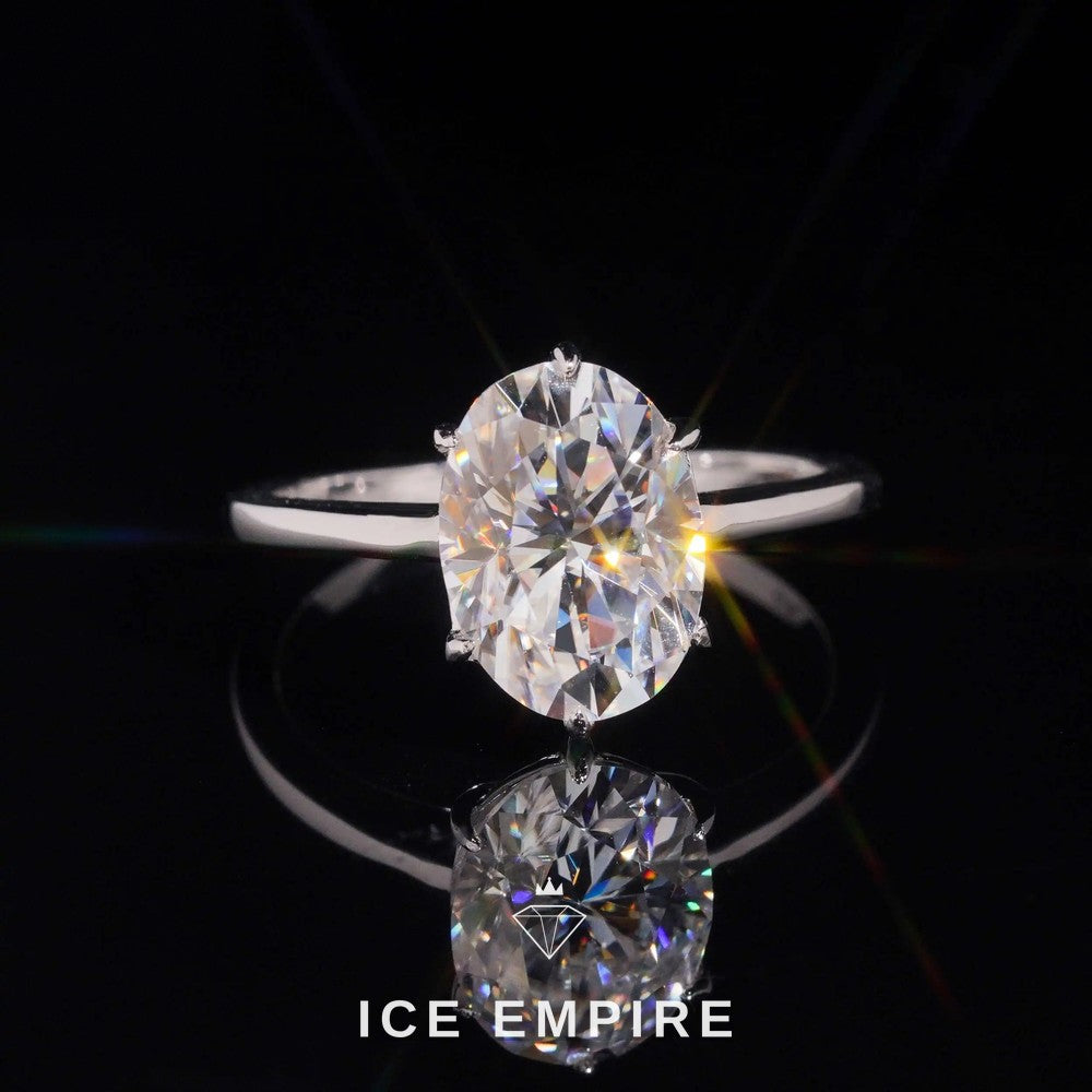 Iced Out Gold Plated Moissanite Wedding Band