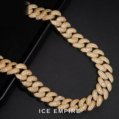 Iced Out Rose Gold Plated Moissanite Cuban Chain