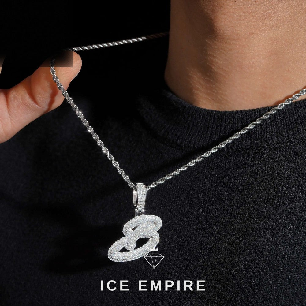 Iced Out Rose Gold Plated Moissanite Pendant