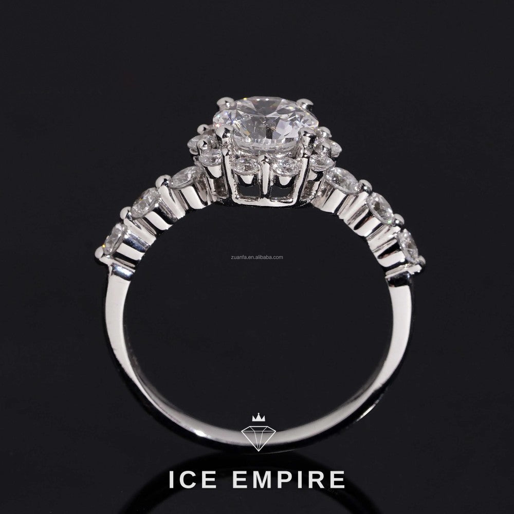 Iced Out Gold Plated Lab Grown Diamond Engagement Ring