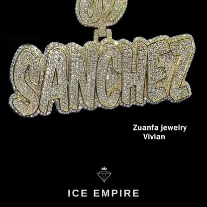 Iced Out Rose Gold Plated Moissanite Pendant