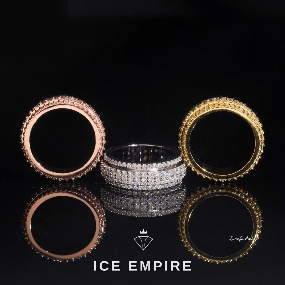 Iced Out Rose Gold Lab Grown Diamond Ring