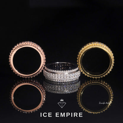 Iced Out Rose Gold Lab Grown Diamond Ring
