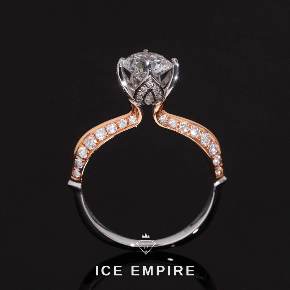 Iced Out 18K Gold Lab Grown Diamond Wedding Band