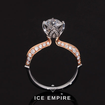 Iced Out 18K Gold Lab Grown Diamond Wedding Band
