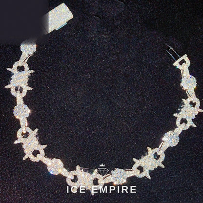 Iced Out 925 Silver Moissanite Cuban Chain