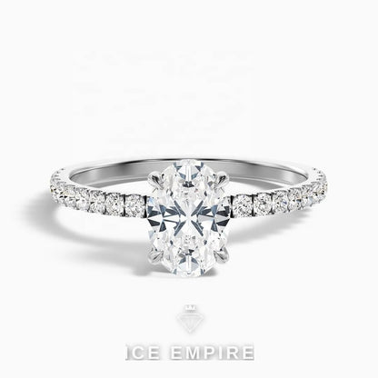 Iced Out Gold Plated Lab Grown Diamond Engagement Ring