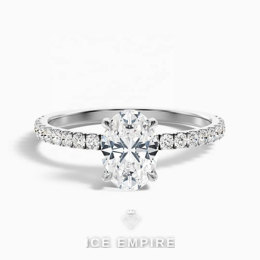 Iced Out Gold Plated Lab Grown Diamond Engagement Ring