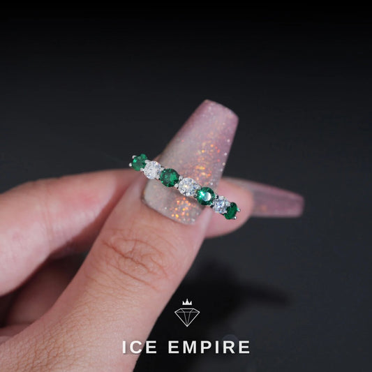 Iced Out 925 Silver Lab Grown Diamond Engagement Ring