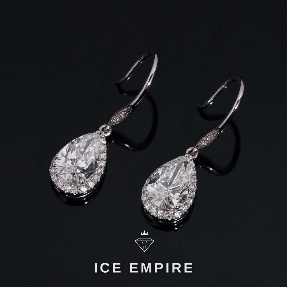 Iced Out 18K Gold Lab Grown Diamond Earrings