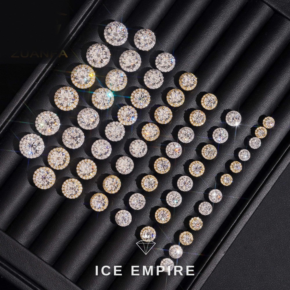 Iced Out 925 Silver Moissanite Earrings