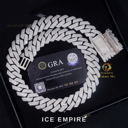 Iced Out Gold Plated Moissanite Cuban Chain