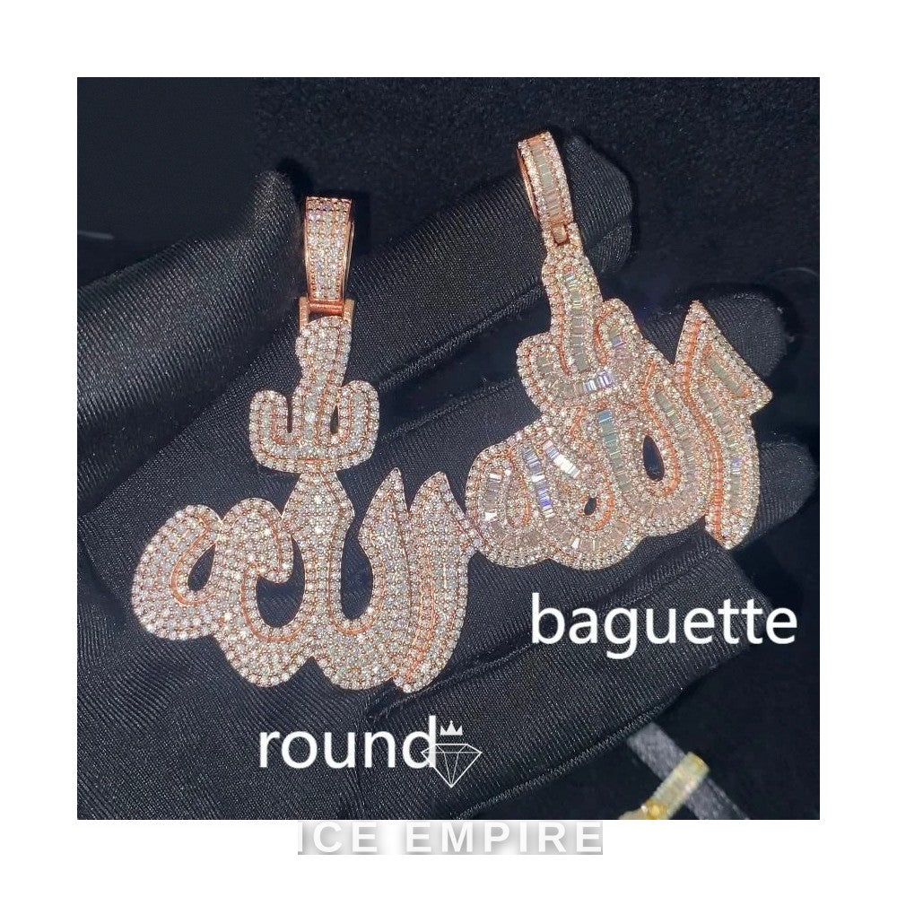 Iced Out 925 Silver Moissanite Pendant