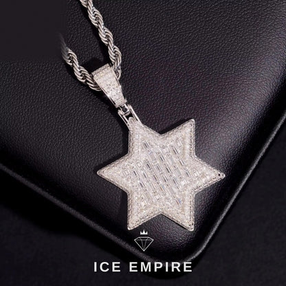 Iced Out Heart 925 Silver Moissanite Pendant